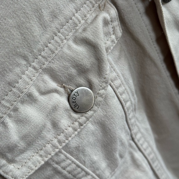 Theory Light Beige Jean Jacket | Large - Picture 4 of 5